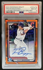 2024 Bowman Draft Travis Bazzana Chrome Auto Orange Refractor 1st #/25 PSA 8