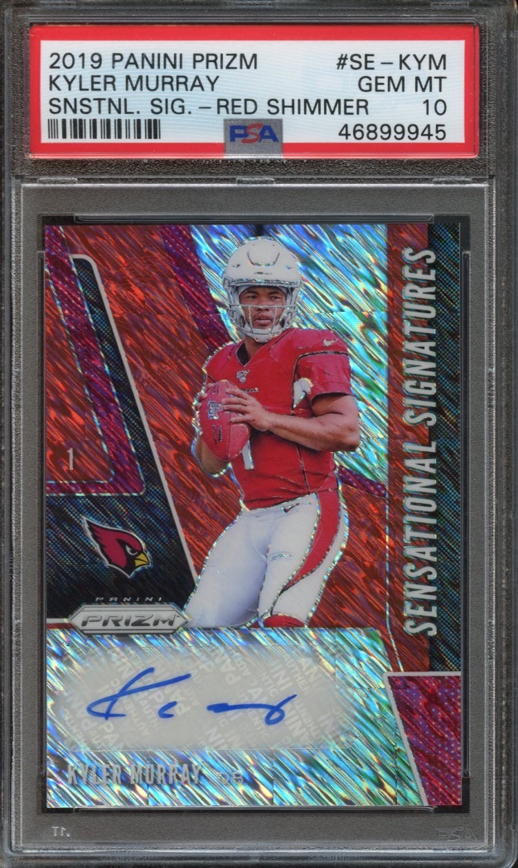 Kyler Murray Panini Prizm Sensational Signatures #SEKYM Red Shimmer