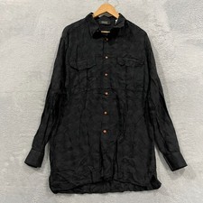Vintage Versace Classic V2 Shirt Mens Large Button Up Monogram Black 90s Italy