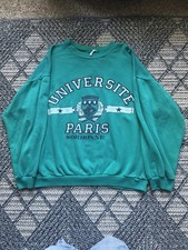 80s Men s Green Universite Paris Sorbonne Log...