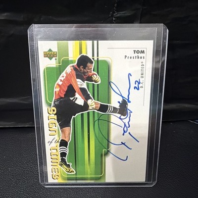 2000 Upper Deck MLS Sign of the Times Tom Presthus #TP Auto zg6