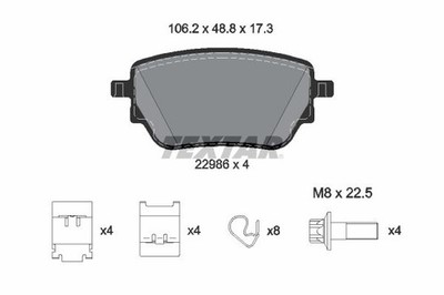 BREMSBELAGSATZ FÜR MERCEDES-BENZ GLB (X247) - TEXTAR 2298601