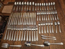 Gibson Bead 18/0 Stainless Steel Pattern  GIABEA Lot Of 69 Piece Flatware Beaded