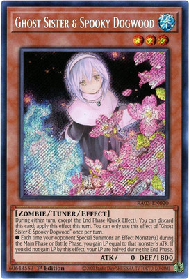 Ghost Sister & Spooky Dogwood Alternate Art RA03-EN020 Secret Rare NM/M