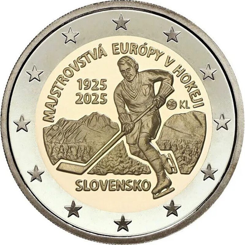 SLOVAQUIE 2 EUROS € 2025 HOCKEY NEUVE UNC