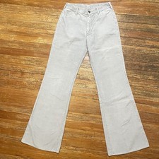 Vintage 70s Lee Corduroy Bell Bottom Pants Size 29x33 Flares Grey Talon 42 USA
