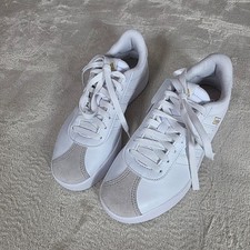 Adidas VL Court 3.0 Womens Size 6 White Athletic Leather Walking Shoes Sneakers