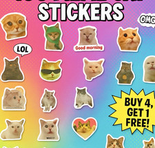 CATS MEME HUMOR STICKERS DIY PHONES SCUBA HELMETS BUMPERS CASES