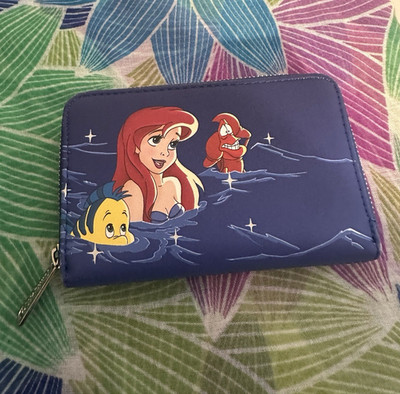 Loungefly Disney The Little Mermaid Zip-Around Wallet, Blue, One Size