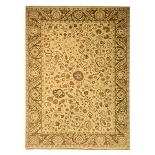10' x 13'10" Biscotti Brown Agra Leaf Design100% Wool Hand Knotted Rug R76170
