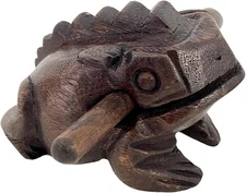 5" Wooden Frog Percussion Instrument Wood Frog Guiro Rasp Tone Block Thailand Ha