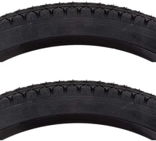 Sunlite CST241 Black Urban Cruiser Bike Tire Pair 24 x 2.125