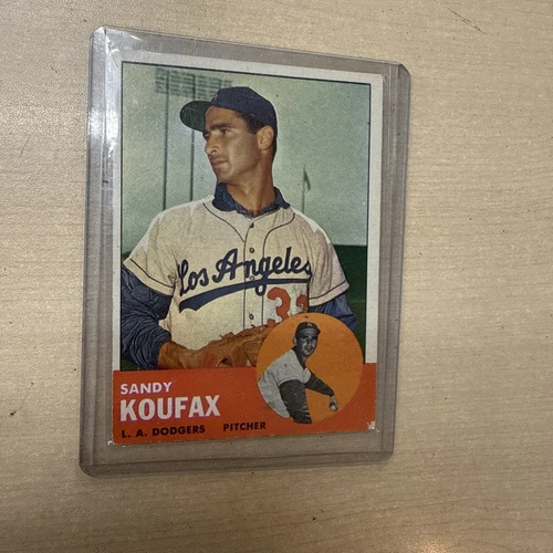 Sandy Koufax 1963 Topps HOF #210 Los Angeles Dodgers In Plastic Sleeve