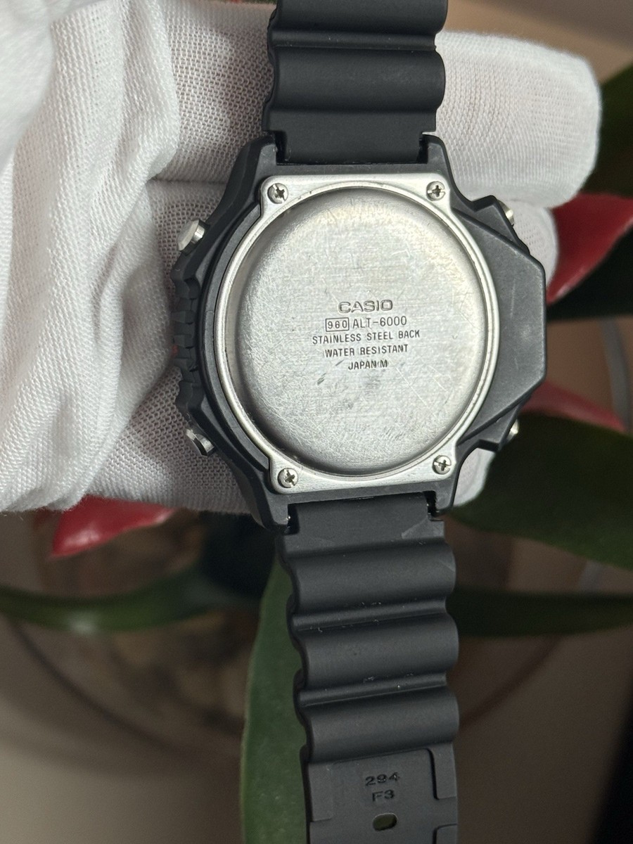 Rare Vintage Casio ALT-6000 Alti-Thermo Twin Sensor Men's Digital