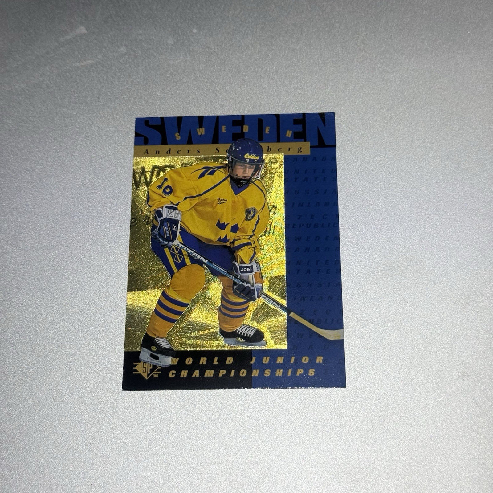 1994-95 Upper Deck SP Anders Soderberg #169 Sweden World Junior Champion RC