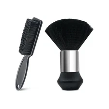 Barber Neck Duster Brush Set - 2 Pcs Professional Hair Cutting Cleaning Tool
