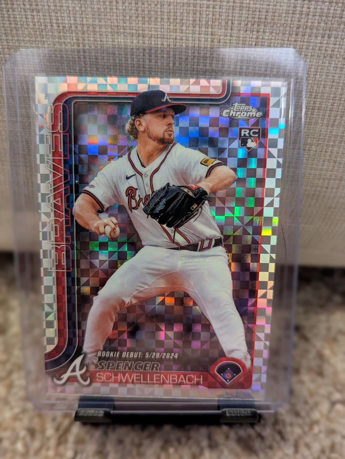 2025 Topps Chrome Update SPENCER SCHWELLENBACH (RC) #USC132 X-FRACTOR Braves