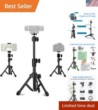 Sturdy Webcam Tripod Stand with Non-Slip Pads - Compatible with Logitech Cameras