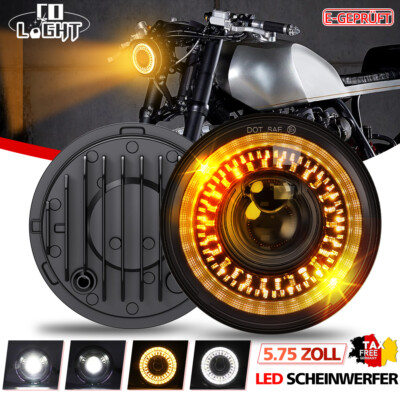 E-Geprüft 5.75'' LED-Scheinwerfer 5-3/4'' Start-up DRL Projektor Für Motorrad 12v