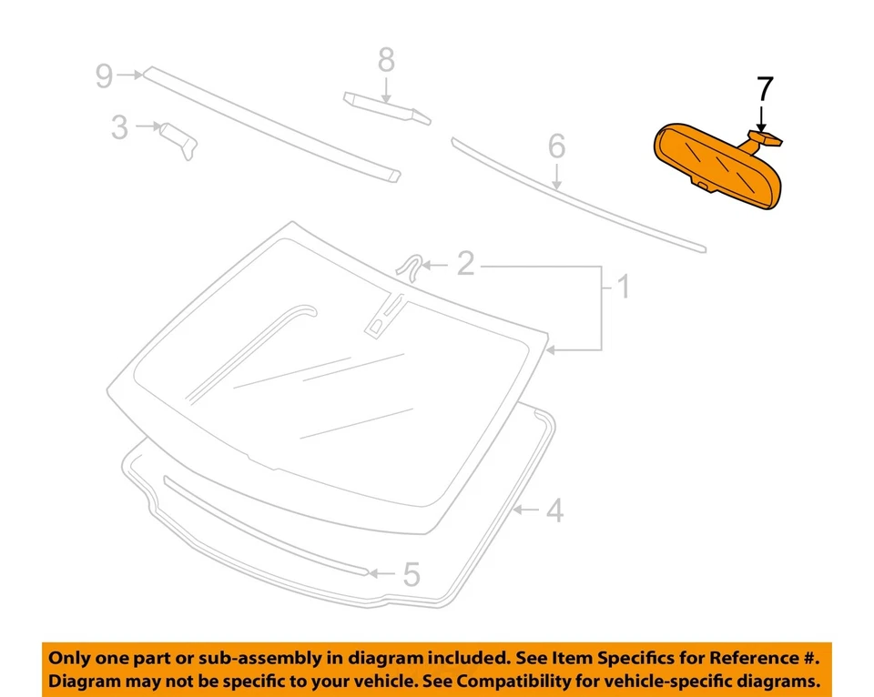 Espejo retrovisor interior delantero central usado se adapta a: Honda Insight 2010 centro delantero Foto 3 de 4