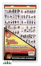 Woodland Scenics HO Scale People  Economy Pack Assorted Worker Set #2052~NEW