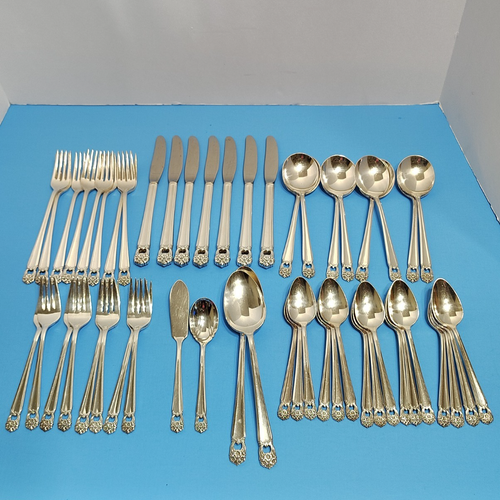 Vintage 1847 Rogers Bros Silber Teller ETERNALLY YOURS - 51-teiliges Besteckset - Bild 1 von 13