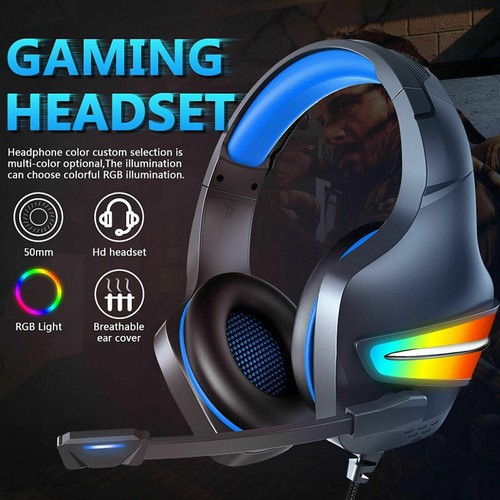 Pro Gaming Headset Mic 7.1 Surround Sound RGB USB Kopfhörer für PS5/Xbox ONE/PC - Bild 4 von 13
