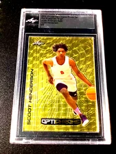 Scott Henderson 1/1 Rookie Leaf OptiChrome Super Prismatic Gold 2022 RC 1 of 1