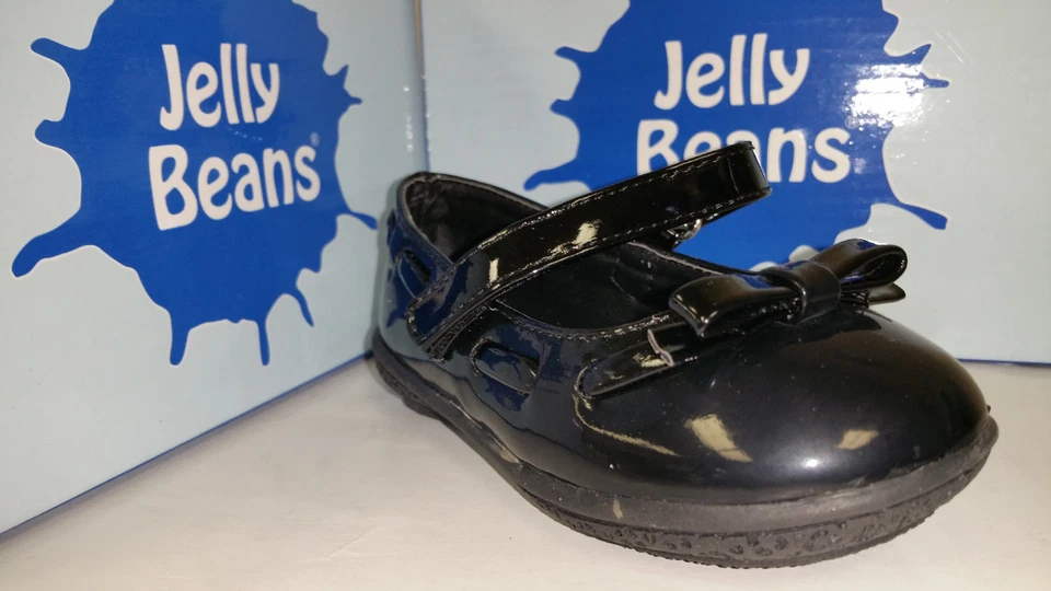 Zapatos para niñas pequeñas Jelly Beans Nada negros/negros PT/azul marino talla 4-8 Foto 3 de 3