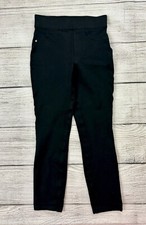 SPANX PERFECT 4 POCKET Womens XS Black Pull On Ponte Stretch Shaping Pants EXC
