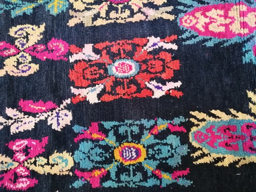 Handmade Moroccan Rug Azilal Wool Rug Beni Ourain Tribal Vintage Carpet - Picture 3 of 7