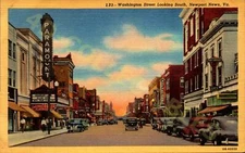 Vintage postcard Washington Street Newport News Nostalgic Glimpse