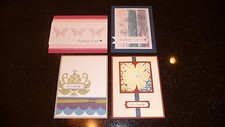 4 Hand Made Sympathy Cards with envelopes Stampin' Up 10 sets to choose from