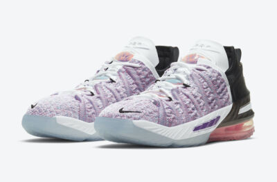 Nike LeBron XVIII 18 Mens Size 7 Purple White Black Red Youth CW2760 900