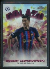 Robert Lewandowski Topps 2023 cromo UEFA CHAMPIONS LEAGUE REFRACTOR GOLAZO