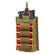 4 Rounds Tactical Shotgun Shell Holder 5.56 .223 Rifle Magazine Pouch Ammo Pouch