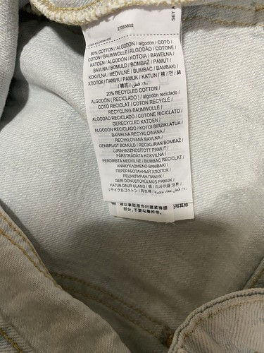 NWT MANGO Women Zip Front Hi-Rise Cut Out Wide-Leg 100% Cotton Jeans Size 8 Blue - Picture 9 of 9