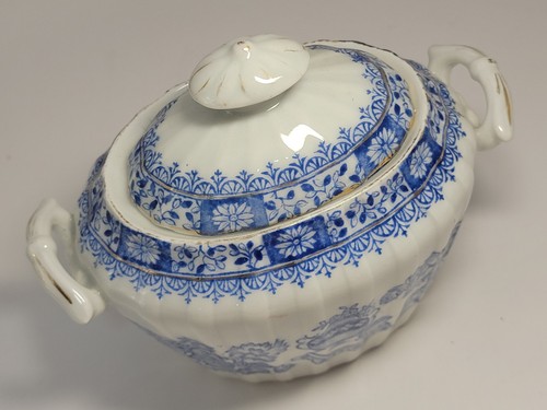 China Blau Sugar Bowl Porcelain, Kahla Mark Antique German - Picture 2 of 5