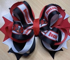 Tampa Bay Buccaneers Football Inspired Hair Bow