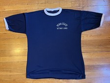 VINTAGE Penn State Nittany Lions Mesh Ringer Shirt Men s Large Blue 80s