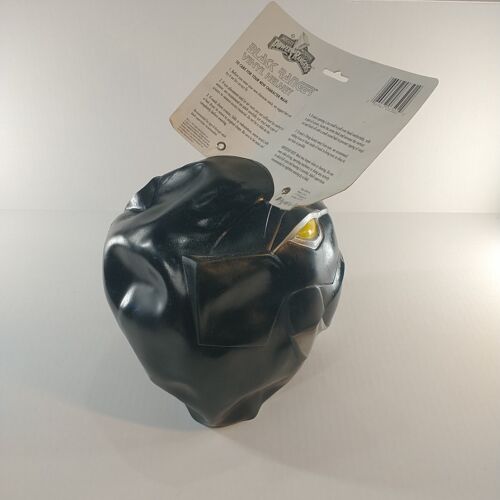 Disguise Inc. 1995 VTG Saban Mighty Morphin Power Rangers Black Vinyl Helmet - Picture 7 of 14