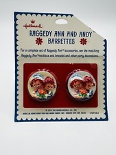 Vintage 1974 Raggedy Ann  Andy Barrettes In Original Package