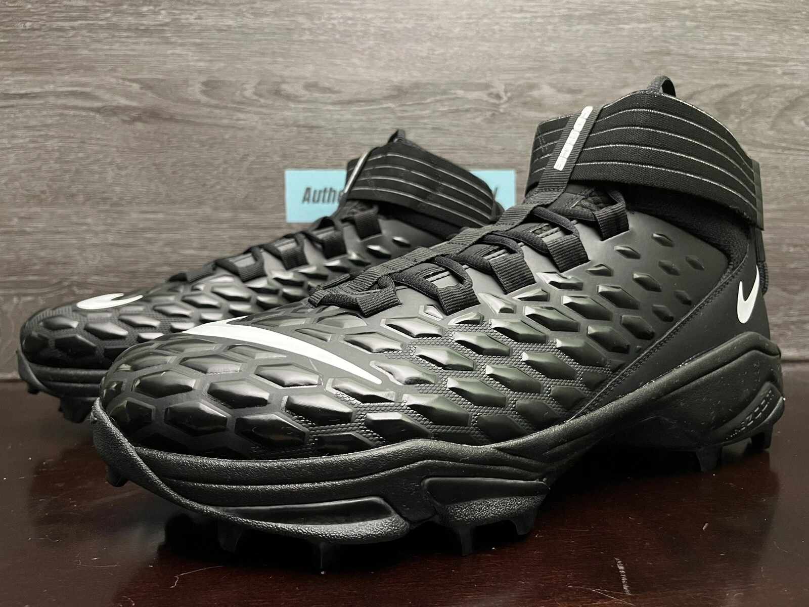 Nike Force Savage Pro 2 Shark Black Football Cleats Men's Size 13.5 W CK2823-001