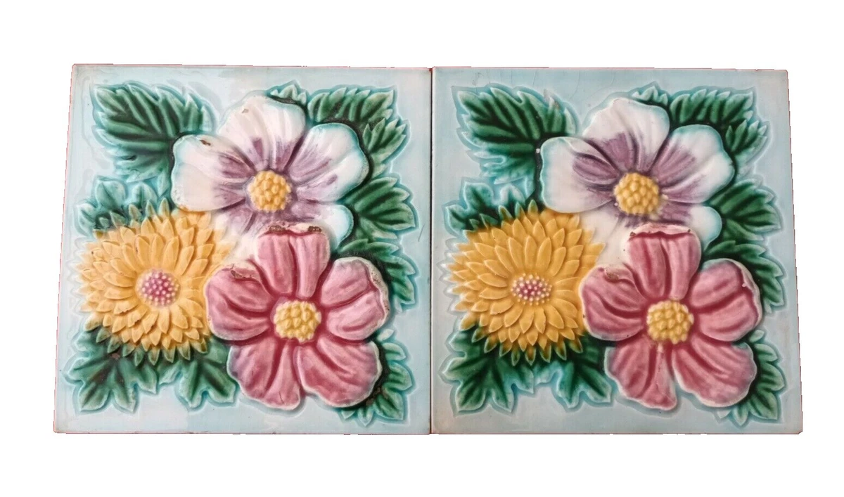 Floral Art Tile Antique Tiles for sale | eBay