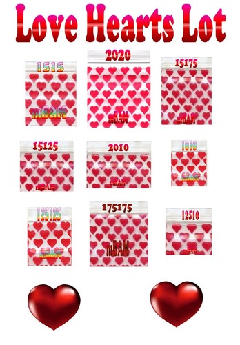 PAQUETE DE 100 BOLSAS DE AMOR RED HEARTS 125125 Apple con cremallera 1.25x1275" BOLSAS DE POLIETILENO - Imagen 2 de 10
