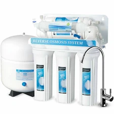 6 Stage Reverse Osmosis RO Drinking Water System with Alkaline pH+ Filter 75GPD