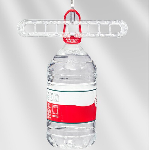 Nine-hole Clothes Hanger Household Red Plastic Multi-function Clothes Drying
