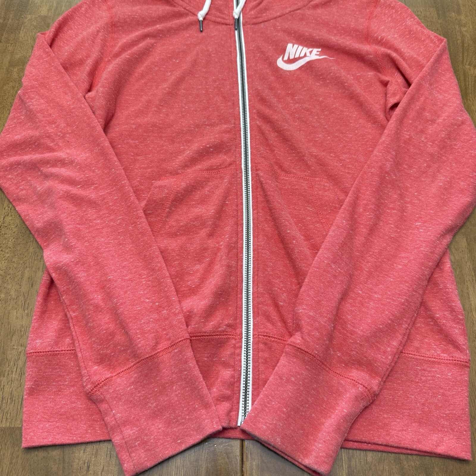 SACAI X NIKE Nike felpa con cappuccio giacca donna arancione media full zip organica athleisure logo tasca