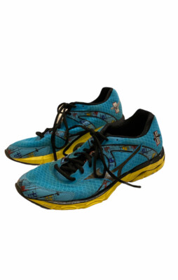 MIZUNO Wave Inspire 10 Blue Yellow Running Athletic Sneaker Shoes