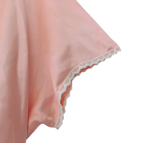 NEW Natori Peach Robe & Gown Chemise Set Mid-thigh Length Lace Size Small - Picture 9 of 12